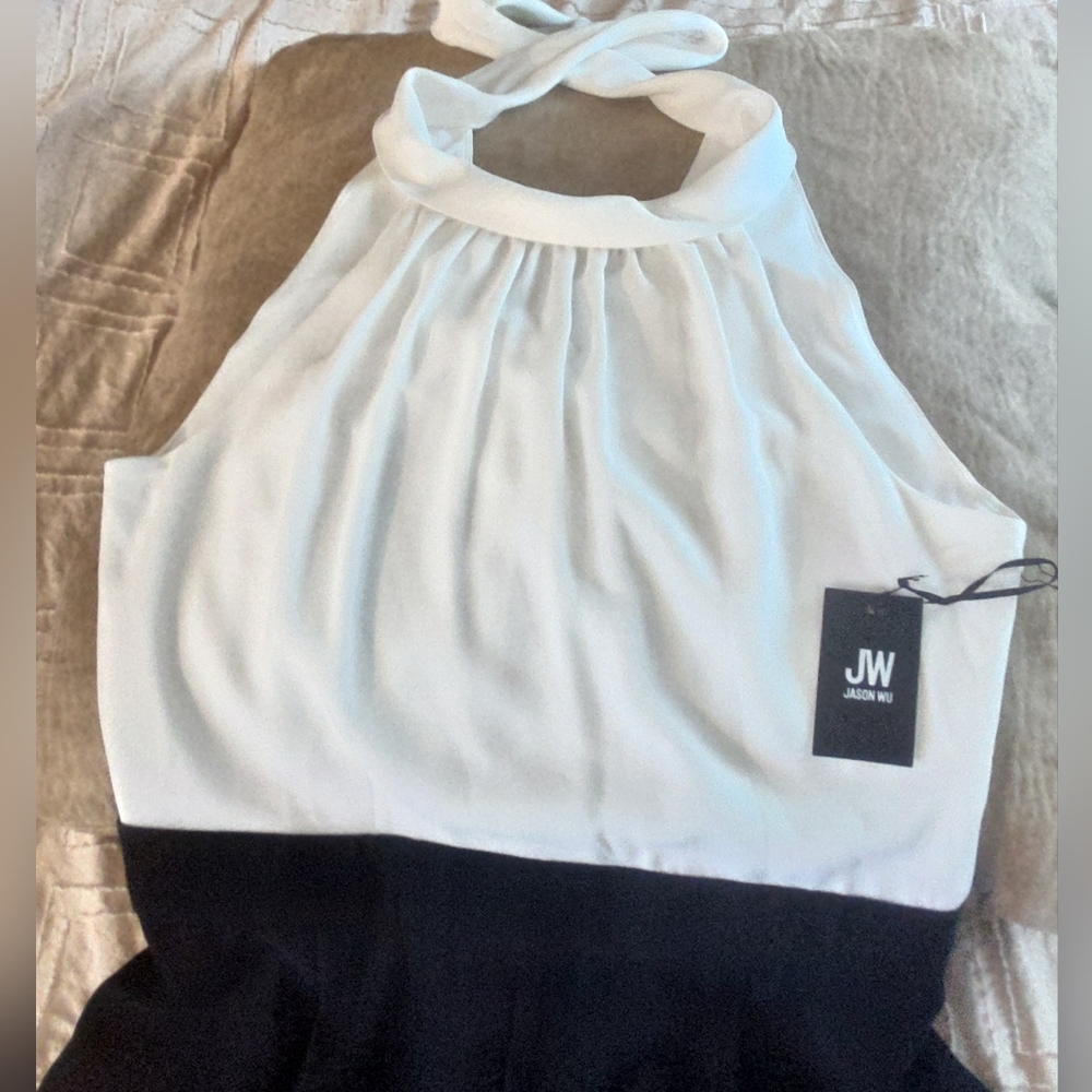 NWT Jason Wu Formal Ivory/Black Jumpsuit, Elegant/Timeless, *w/pockets, size 10